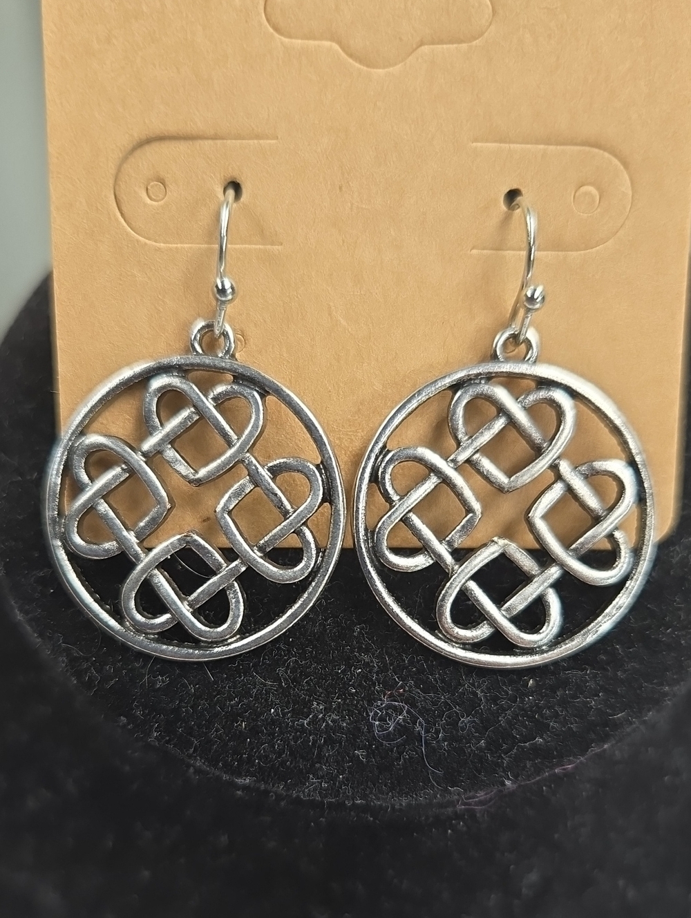 Silver Celtic Knot Dangle Earrings - Women Jewelry